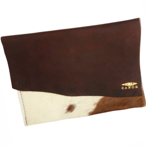 Canoe Brown Calfhair Envelope Clutch - Picture 10 of 10